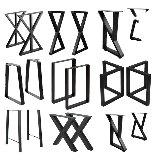 Table Legs Industrial Steel Frame X Shape Desk Office Bench Coffee Dining Table Legs