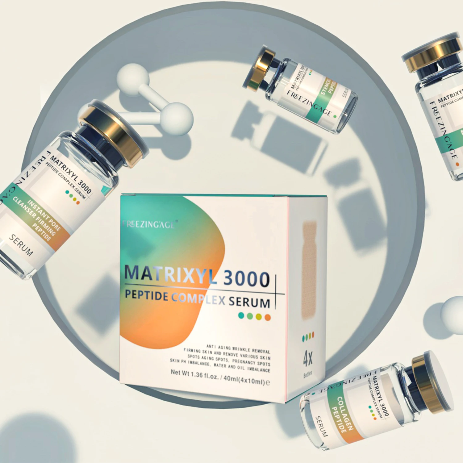 Best Stem Cell Face Serum Multi Peptides MATRIXYL 3000 Anti Wrinkle Repairing Anti aging EGF Collagen Pore Serum