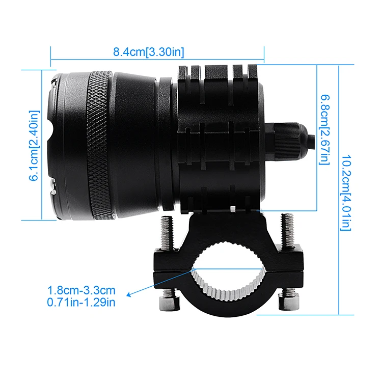Система освещения для мотоцикла, 12 В, внешний вспомогательный фонарь из алюминиевого сплава, светодиодные фары для мотоциклов, фары