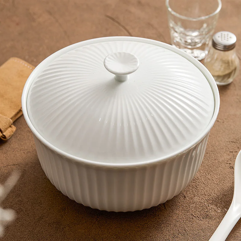 Chinese white longevity flower soup bowl