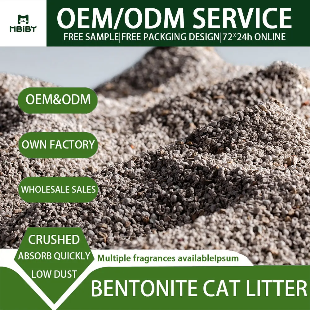 Free Samples Cat Sand China Factory Price OEM Eco-Friendly Broken Mineral Bentonite Cat Litter