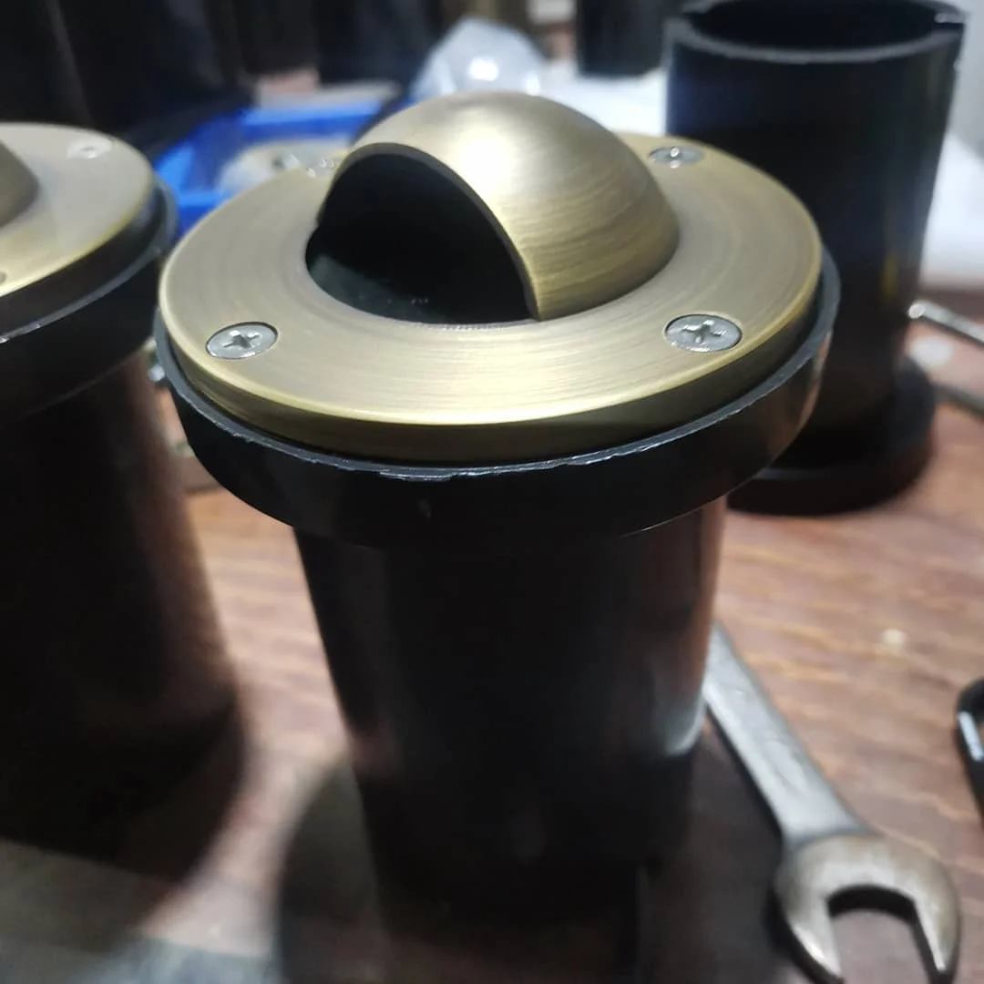 5 Years Warranty DC12V IP68 Brass Forging Underwater Buried Light with MR16 socket with 1m cable Brass Bronze color