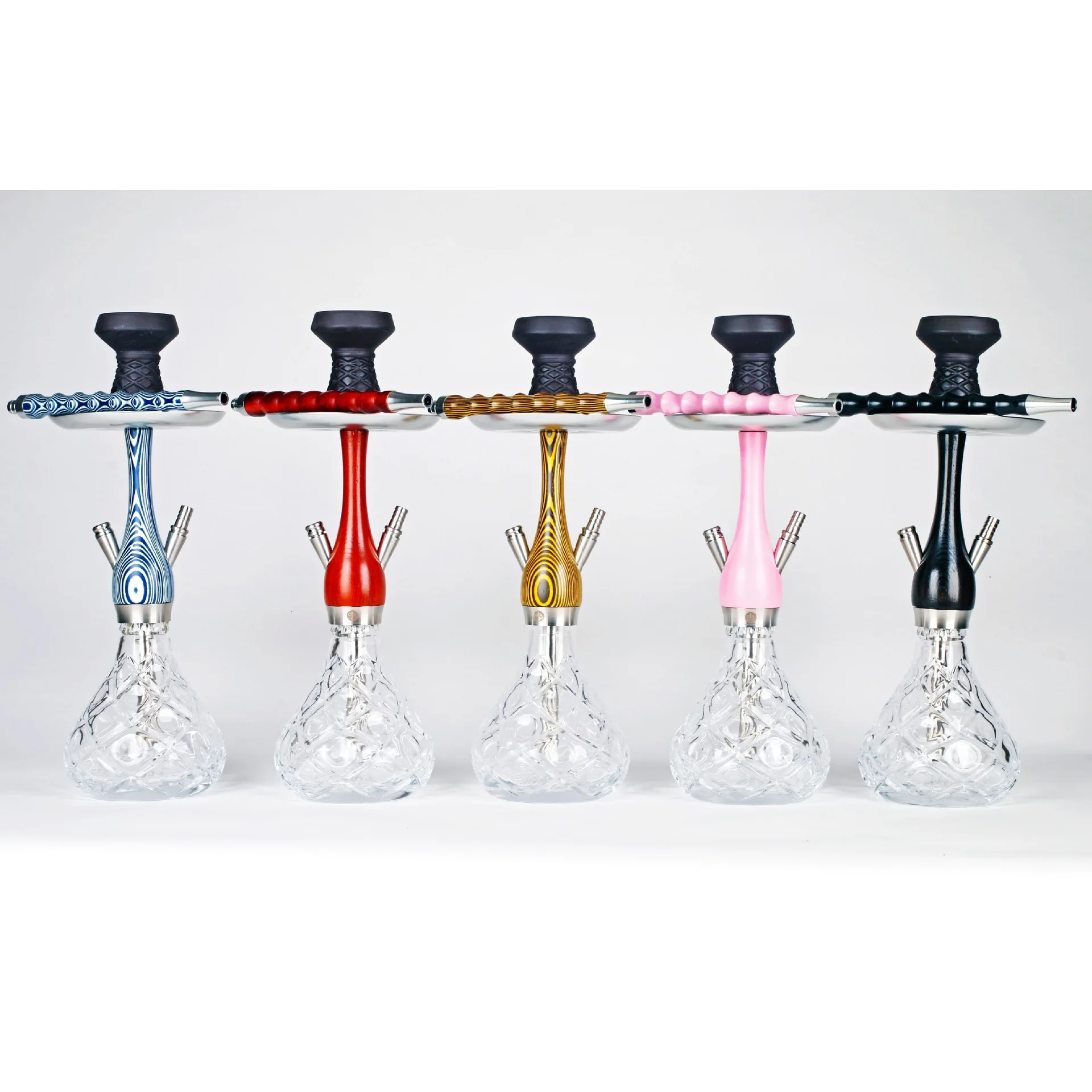 Three Head Shesha Hookahs Spring Black Clay Ceramic Arabian Hookah Pipe China Hookah Manufacturer