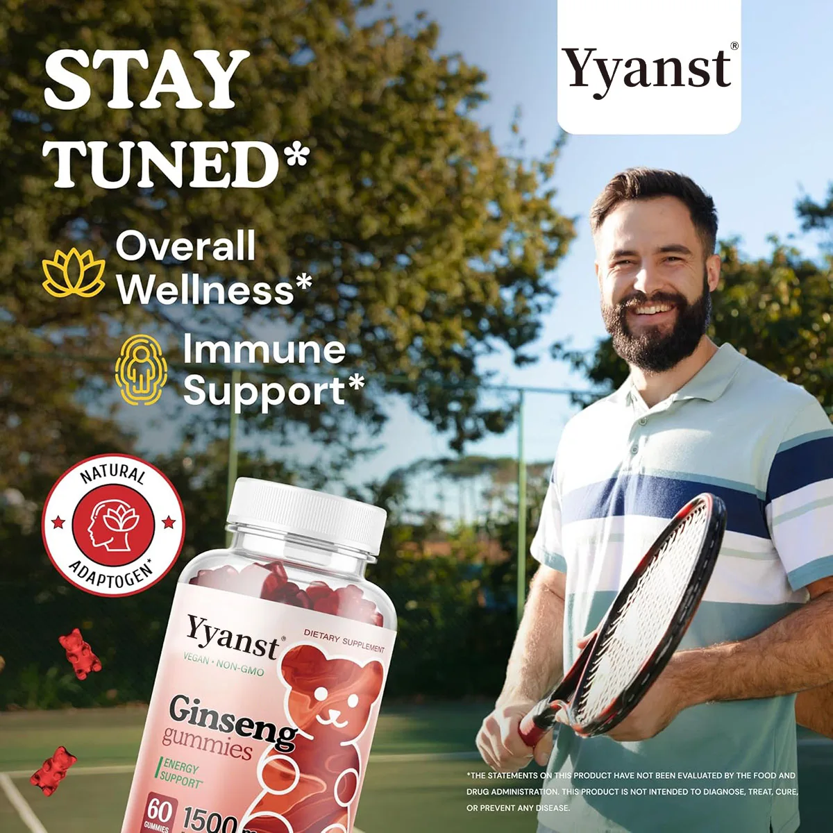OEM/ODM Dietary Supplement Korean Red Panax Ginseng Gummies Energy Support Boost Immunity Ginseng Gummies