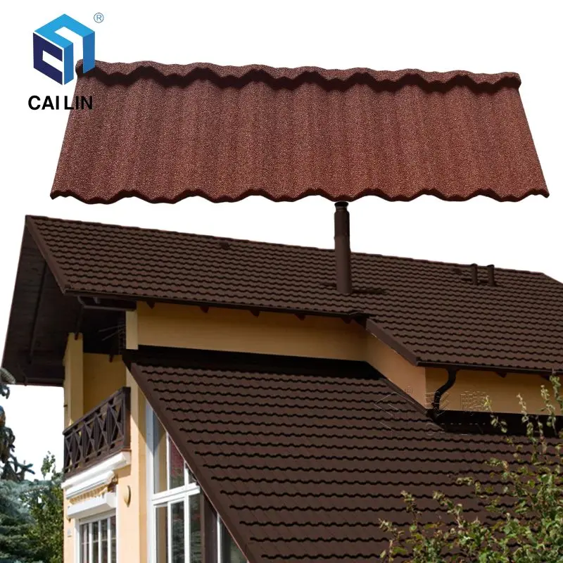North America Hot Sale Metal Building Materials Stone Coated Galvanized Zinc Roofing Panels Roof Tiles For Apartment