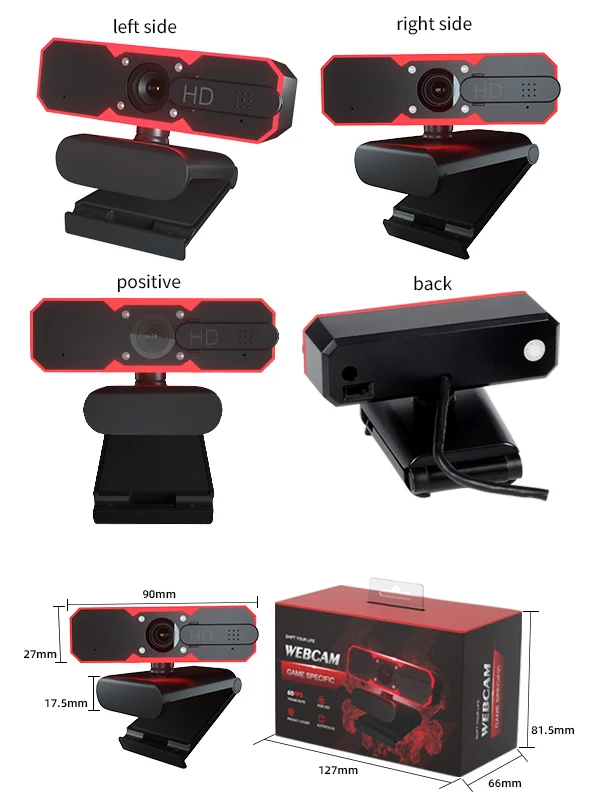 Hd Web Camera For Android Tv Box Ring Light Web Cam Usb Webcam 1080P Laptop Webcams