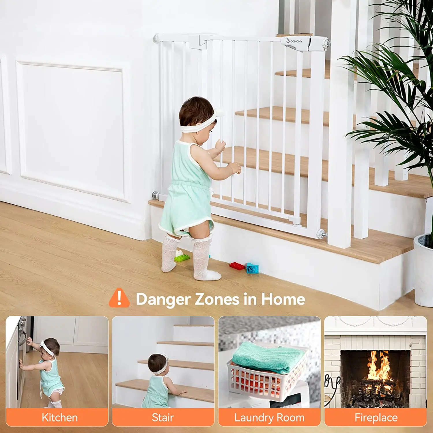 Durable Multifunctional Retractable Baby Safety Gate High Quality Steel Plastic Kitchen Toilet Playground Use Pet Friendliness