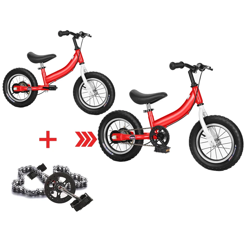 Kids Bicycle and balance bike 2IN1 with adjustable handle-bar and PU seat height China factory new design 2023 children bike