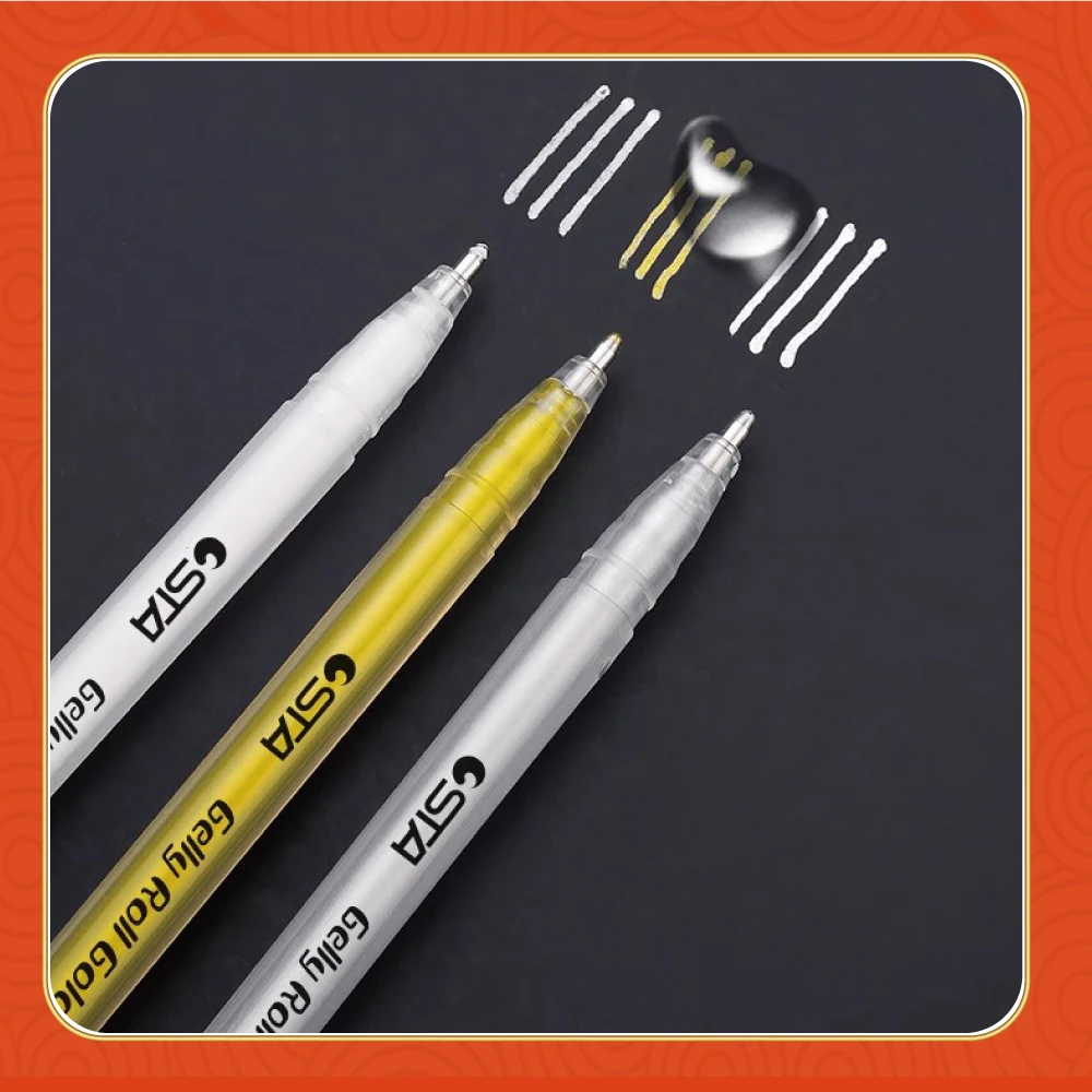 Acrylic Art Markers 15 Sets Water Based Fine Liner Brush Mirror Chrome Metallic Pen Graffiti Spray Paint & Drawing Pack