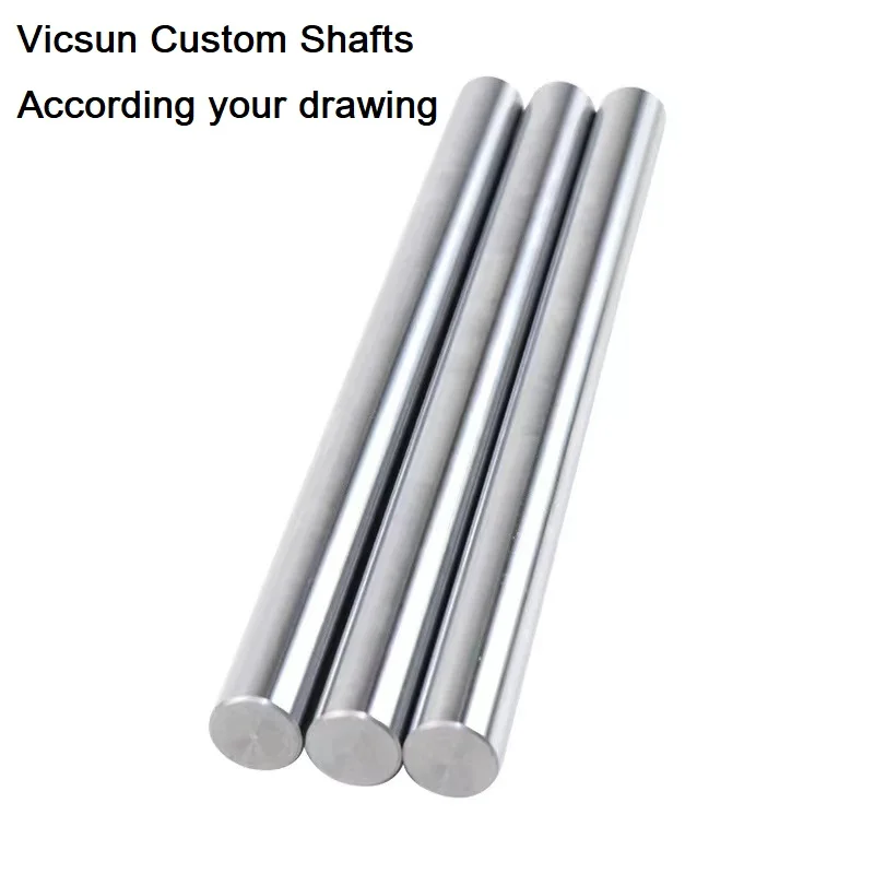Vicsun Metal Drive Shafts Custom Precision Linear Shaft Stainless Steel Aluminum 6061 Hardened Rail Various Shafts