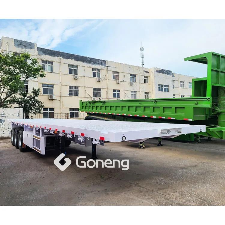 3 eixos recipiente  semi reboque cama plana 3 axles 40ft container semi trailer 20ft flatbed semi trailer price