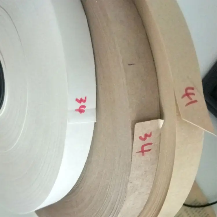 yellow color Kraft Paper corner pasting tape with hot melt glue sprayed