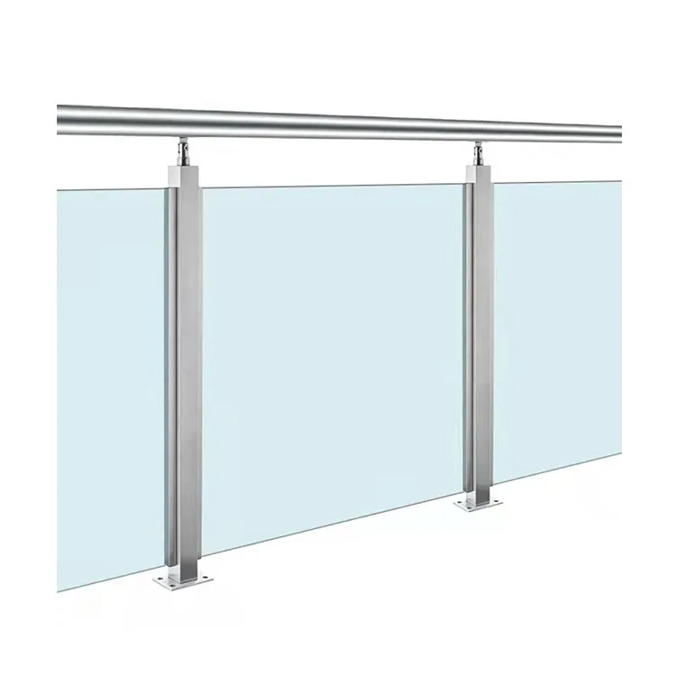 
304 stair column railing guardrail glass clip high quality stainless steel handrail fittings 