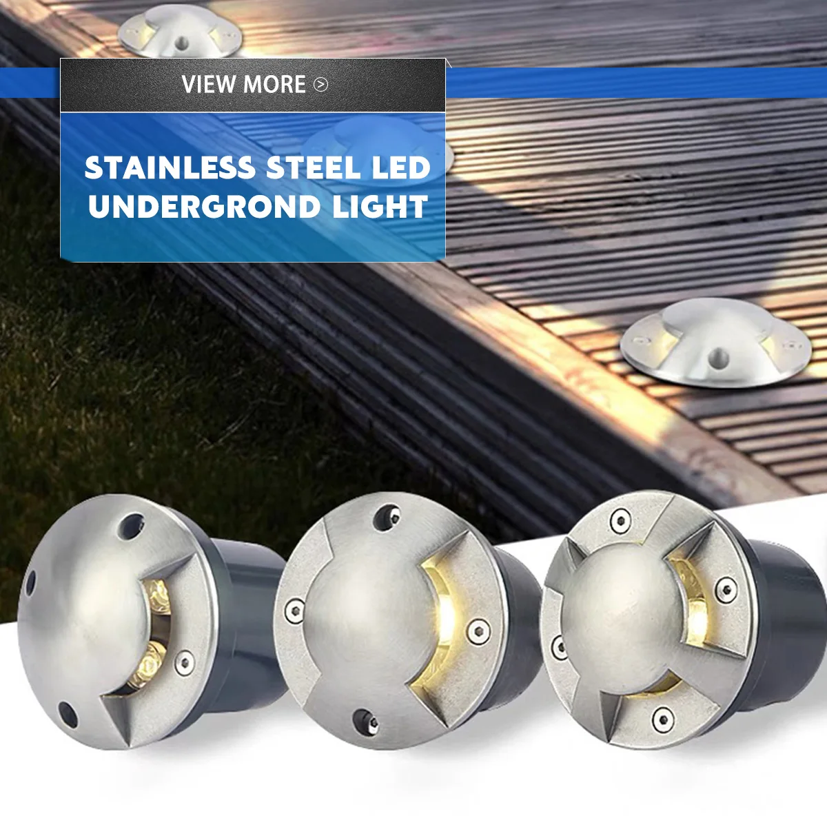 1w 3w Outdoor Waterproof Ip65 Led Deck Light Anti Glare Inground Lamp Led Brick Deck Ground Lighting Led Underground Light