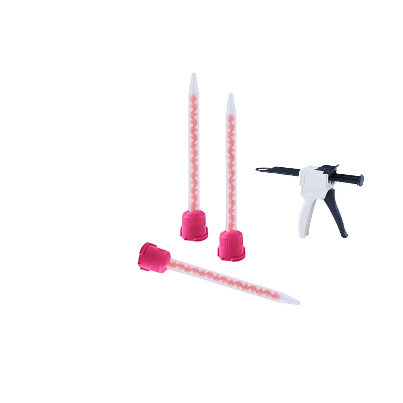 KONGDER50&75m Marble caulking gun tip hand tool cabinet surface bonding glue gun static mixer Simple easy to install mixing tube