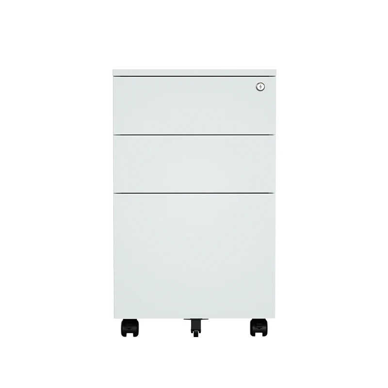 Metal File Cabinet with 3 Drawer Steel Movable Cabinet Mobile Pedestal for office school