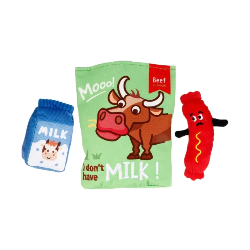 High Quality Creative Pet Set Toy Cartoon Waterproof Bite Resistant New Design Food Kit Set Dog Chew Toy for Training