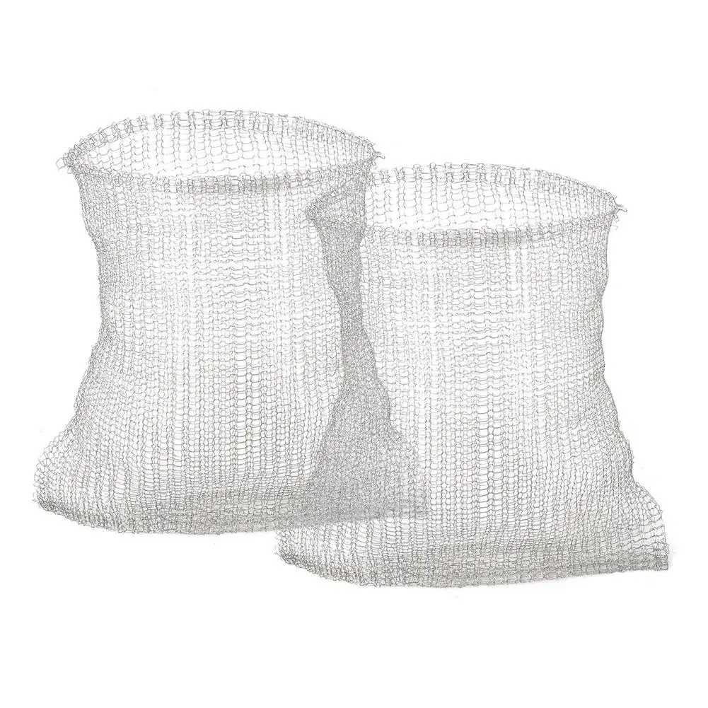 9x10inch 304 Stainless Steel Anti-Vole Mesh Basket,Vegetables Root Guard Wire Mesh Bag for Garden Planting