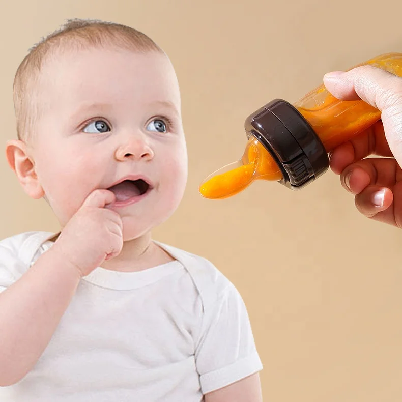 Portable Baby Feeding Spoon Fresh Fruit Food Feeder Baby Food Feeding Pacifier Silicone Baby Fruit Food Feeder