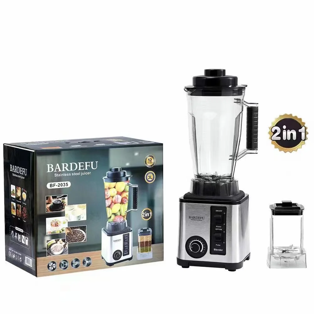 2023 New Fresh Fruit Juice Blender Kitchen Heavy Duty 2 in 1 4500w Silver Crest Commercial Electric Mixer Blender Machine