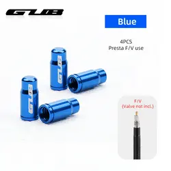 GUB Schrader or Presta Nipple Cap Bicycle Valve Alloy Lid Optional A/V F/V Light Weight Erosion Rustic Free