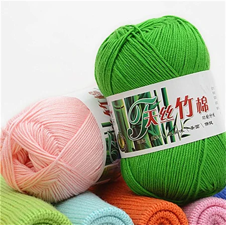Cotton Bamboo Fiber Blend Wool Yarn for Hand Knitting