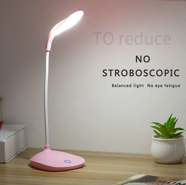 OEM mini Portable Desktop USB charging LED Desk Lamp Touch Control table lamp for study work