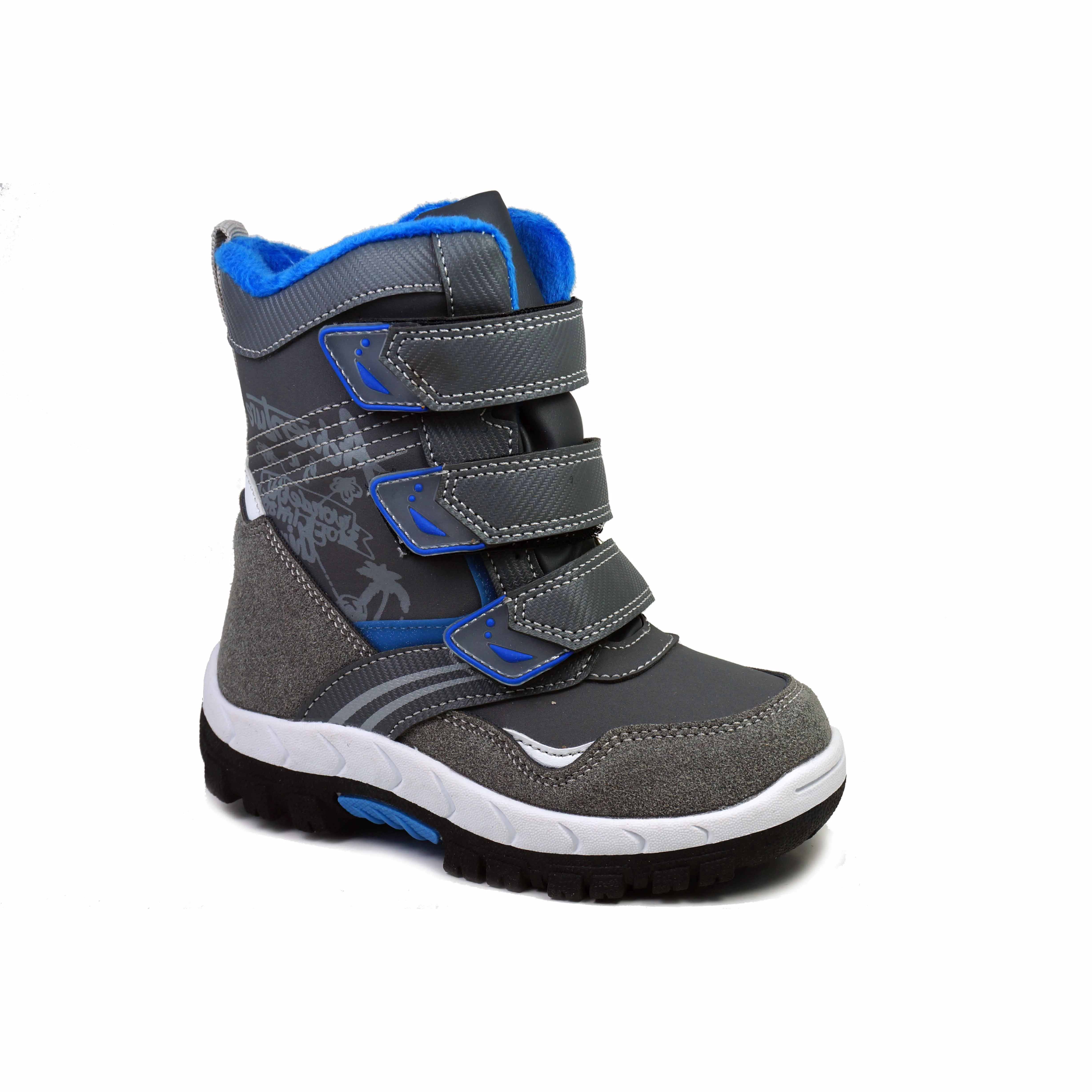 
Kids boots children hook and loop winter boots snow for boys 