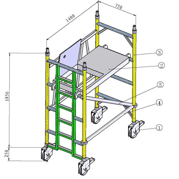 Skyplant China multipurpose aluminium scaffolding material frame scaffolding