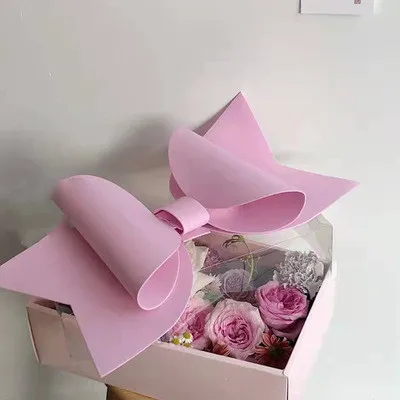 AN Bow flower transparent fruit flower New Year gift box packaging hand gift box portable flower cake box