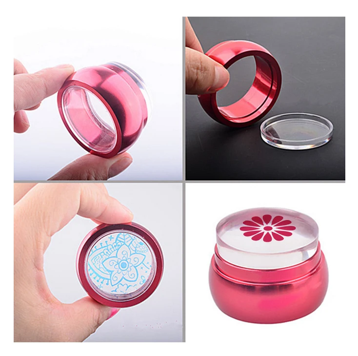 Hot Wholesale Metal and Silicone Nail Stamper Scraper Transparent Nail Stamp Stamping Tools New Nail Art Tools