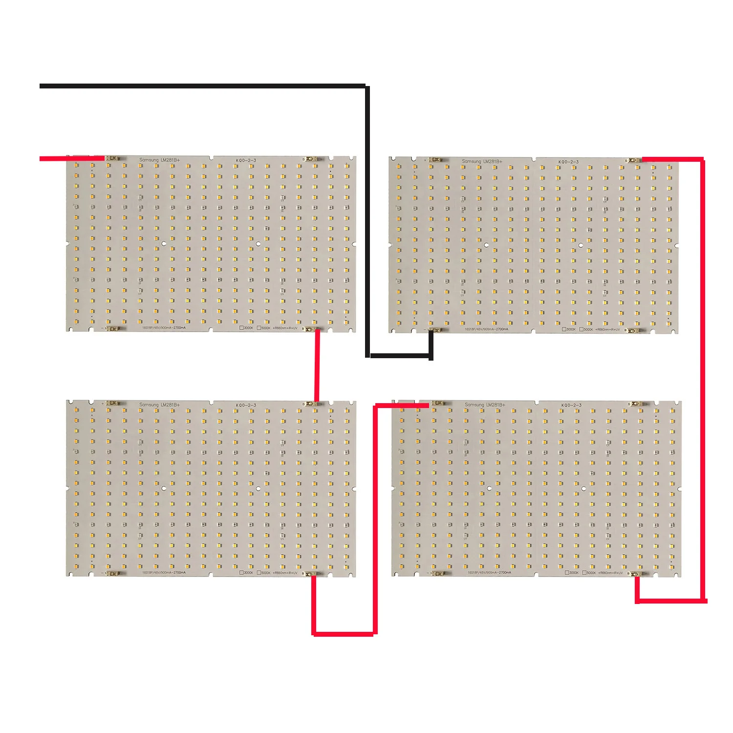 Custom ODM High Power LED Grow Light PCB Board with Samsung LM301H Chips