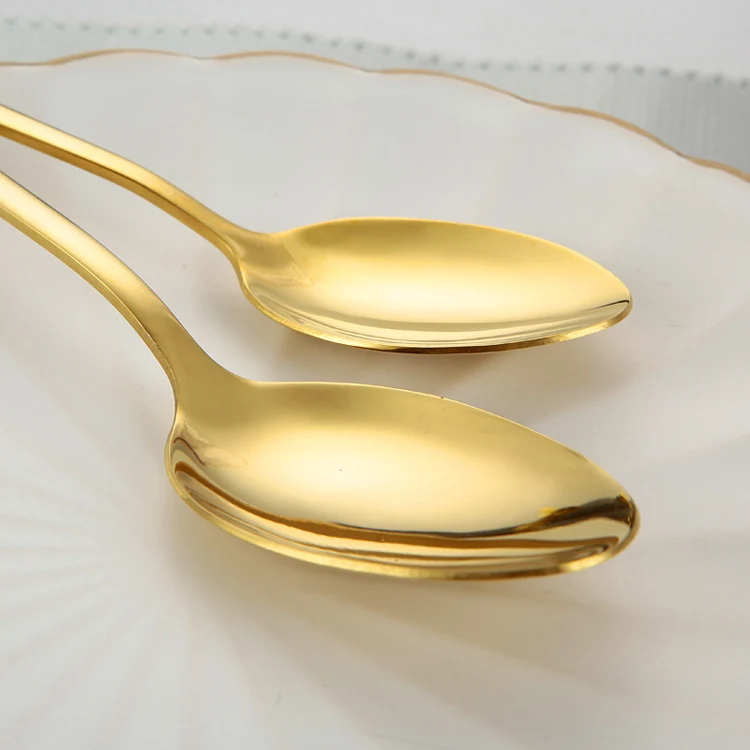  Столовые приборы из нержавеющей стали 24 шт. в коробке Позолоченная серебряная посуда набор золотых приборов столовые