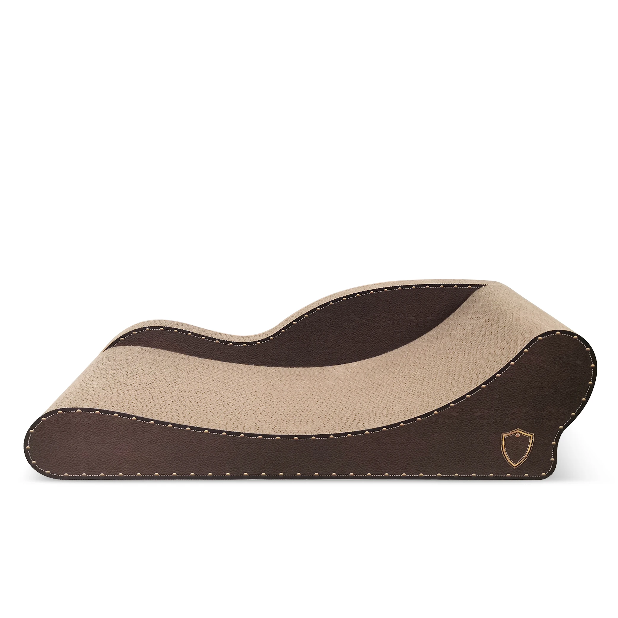 Craft Corrugated Paper Scratching Cardboard IC-5050 Luxury Sofa-shape-60-coffee Wooden Chaise Cat Scratch Board