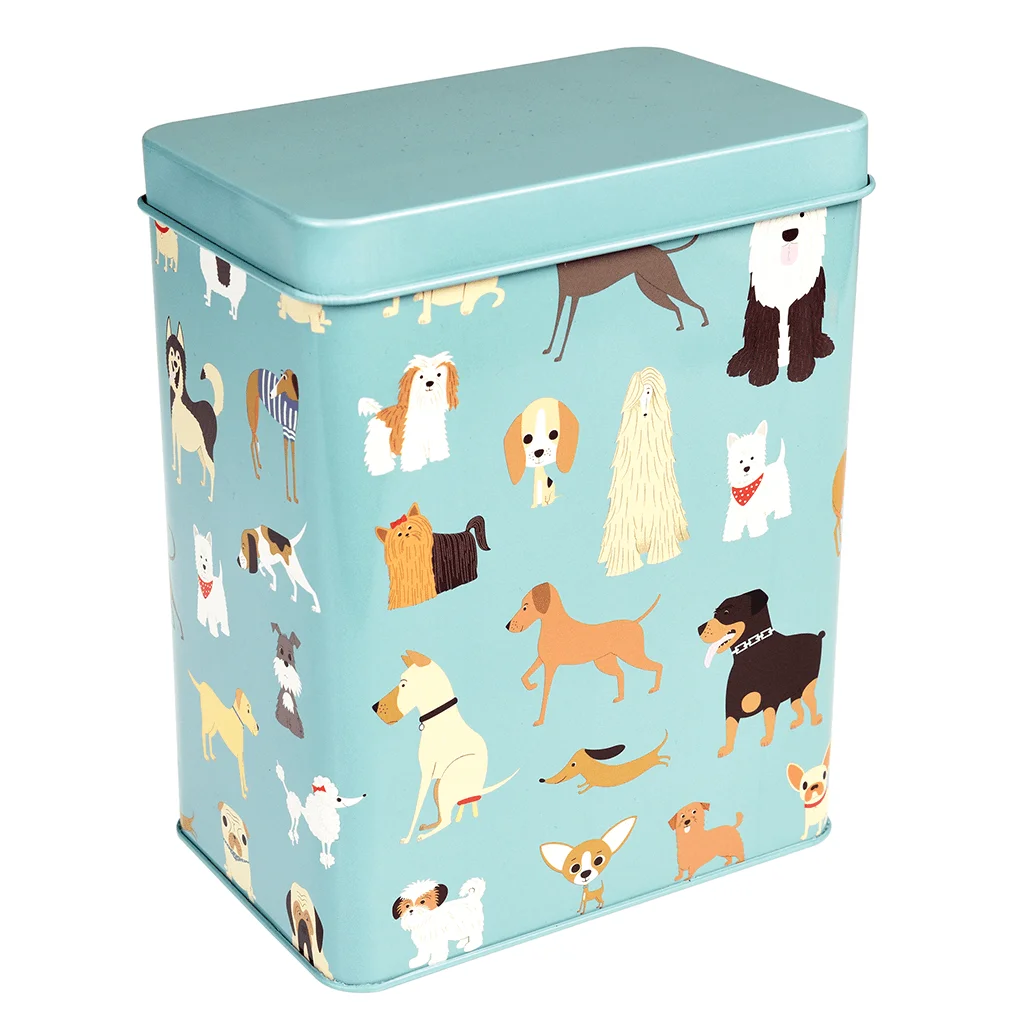 rectangular metal tin box tin cat pet food container wholesale dog food tin container