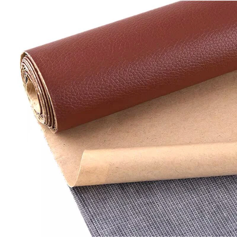 High Quality Custom Leather Upholstery Fabrics Self Adhesive Leather PVC Sofa Leather Stickers For Furniture Repair
