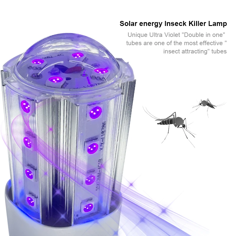Pest Killer Outdoor Mosquito Killer Solar LED Lamp with Motion Sensor for Outdoor Backyard Patio Camping