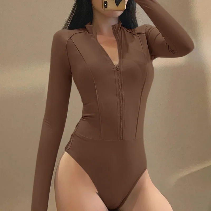 Womens athletic Slimming Workout Jumpsuit High Quality Spandex Nylon Activewear Bodysuits Athletic Dance Yoga Bodysuit For Women