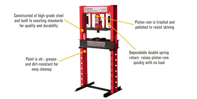 12 Ton  Hydraulic Shop Press