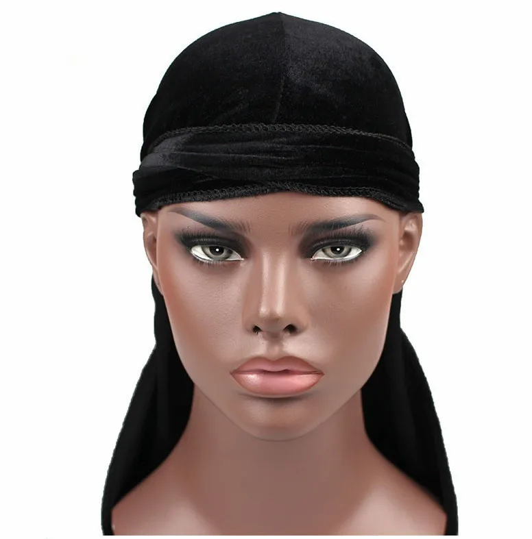 Fanni Factory Price Wholesale Unisex Velvet Deluxe Durags Long Tail Du RAG