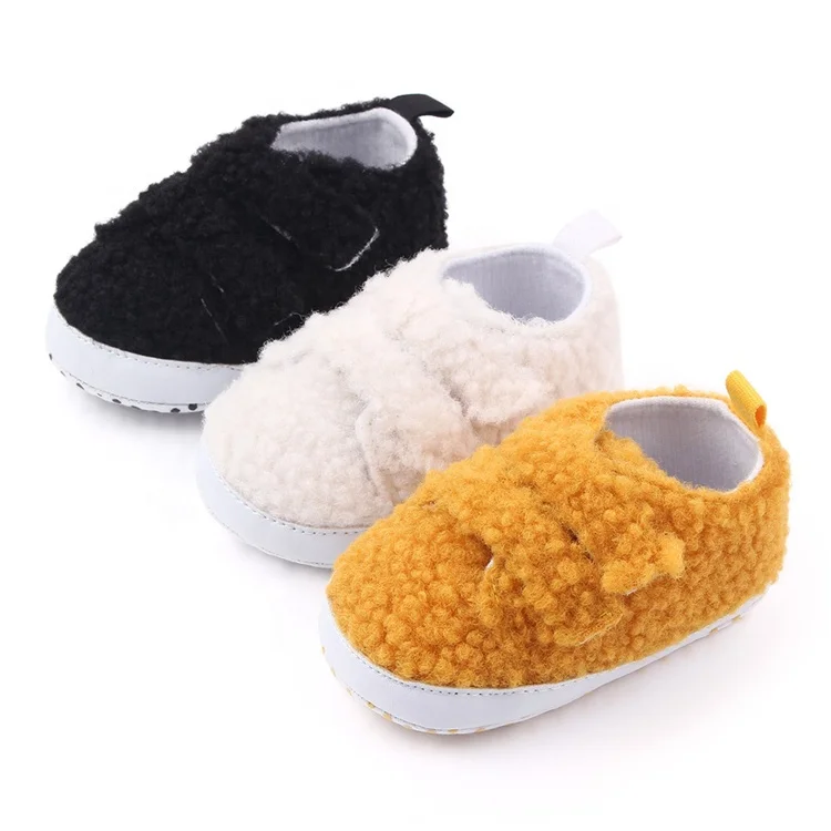 Warm autumn winter baby boy shoes solid color casual shoes anti-slip kids shoes