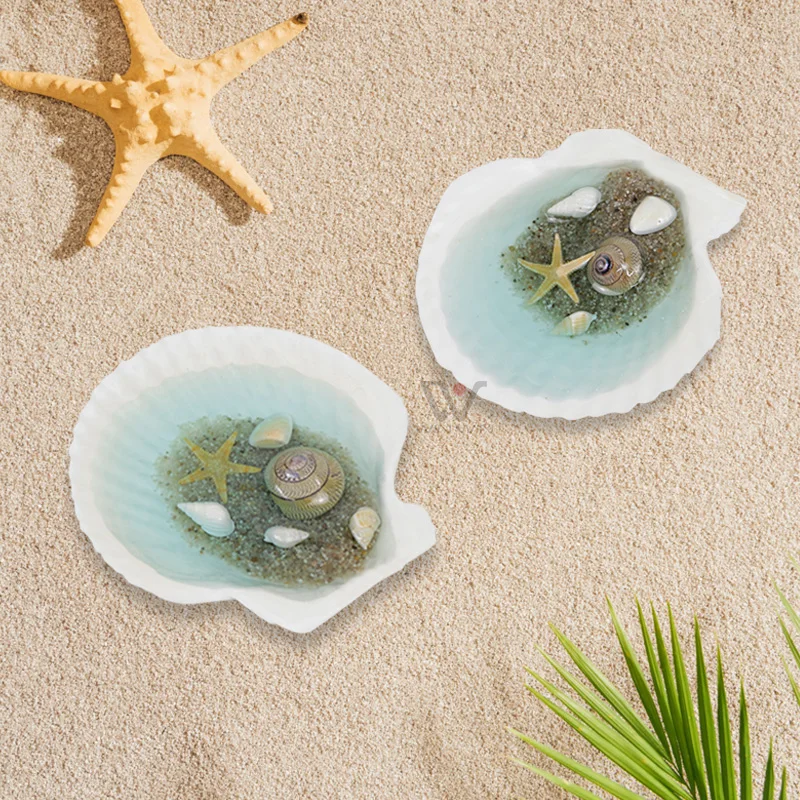 Sea Resin Design Business Gift Resin Wave Handmade Shell Gift Abalone  Flower Material Shell Handicrafts