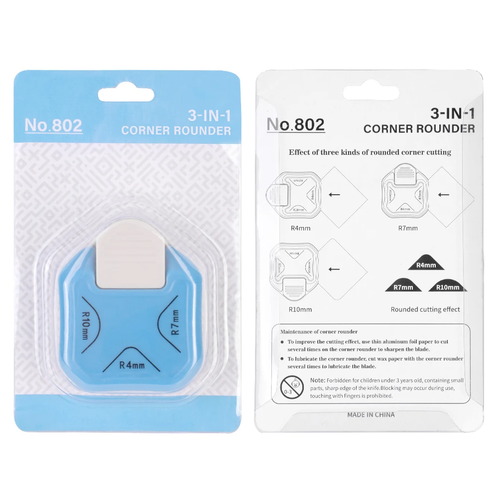 Mini Paper Corner Hole Punch 3 in 1 Corner Rounder Punch for DIY Using