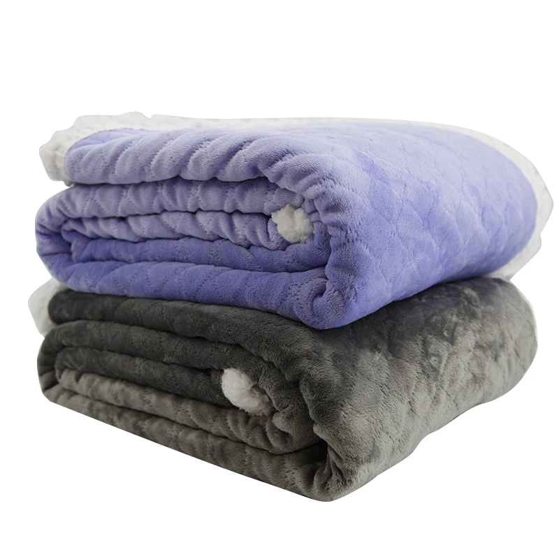 Eco-friendly Washable Blanket Knitted Customized Flannel Sherpa Soft Blanket