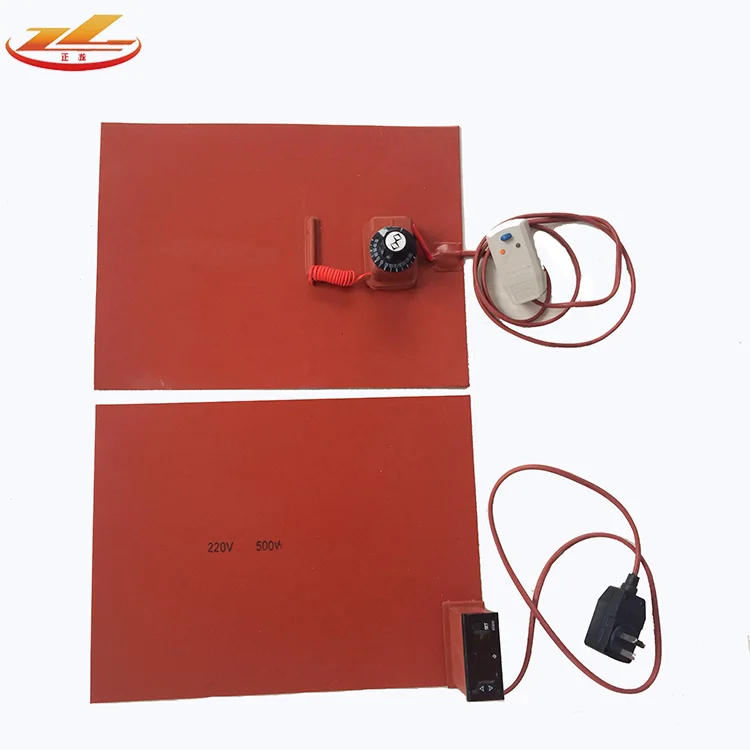 Нагревательный элемент для 3D принтера, 12 в, 24 в, 110 в, 100 вт, 100 мм x 100 мм, силиконовый нагреватель