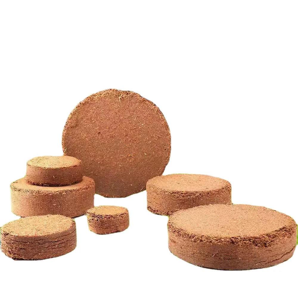 E4 Seedling Growth Cocoa Peat Nutrient Soil Block Multi Flesh Soil Organic Fiber Peat Granules Greenhouse Compressed Coco Peat
