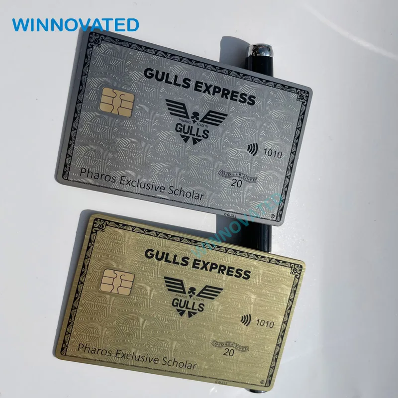 Пользовательская печать имя лояльности членство металлическая визитная карточка