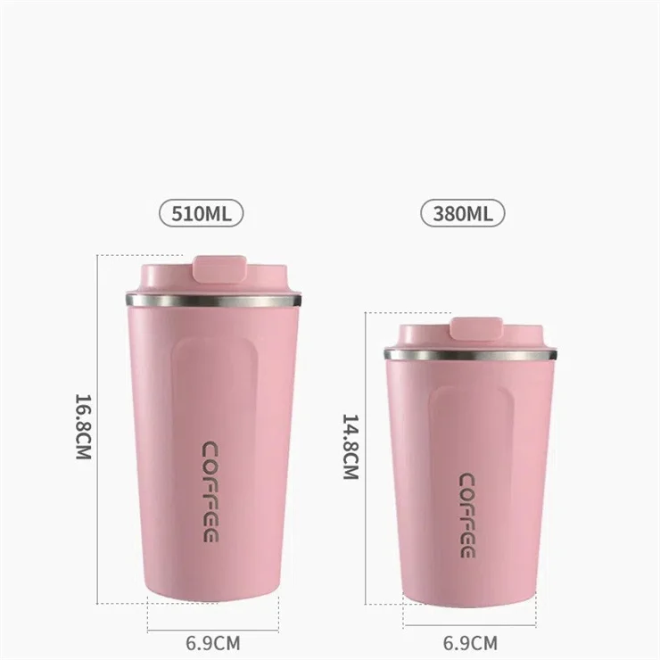 Insulated bulk thermal travel metal black coffee mugs, 500ml led lid smart cup travel thermo temperature display mug