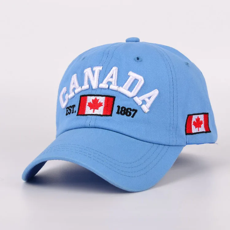 Hot Sale Wholesale Canada Unisex Baseball Cap Custom Logo Letter Embroidery Sport Hat