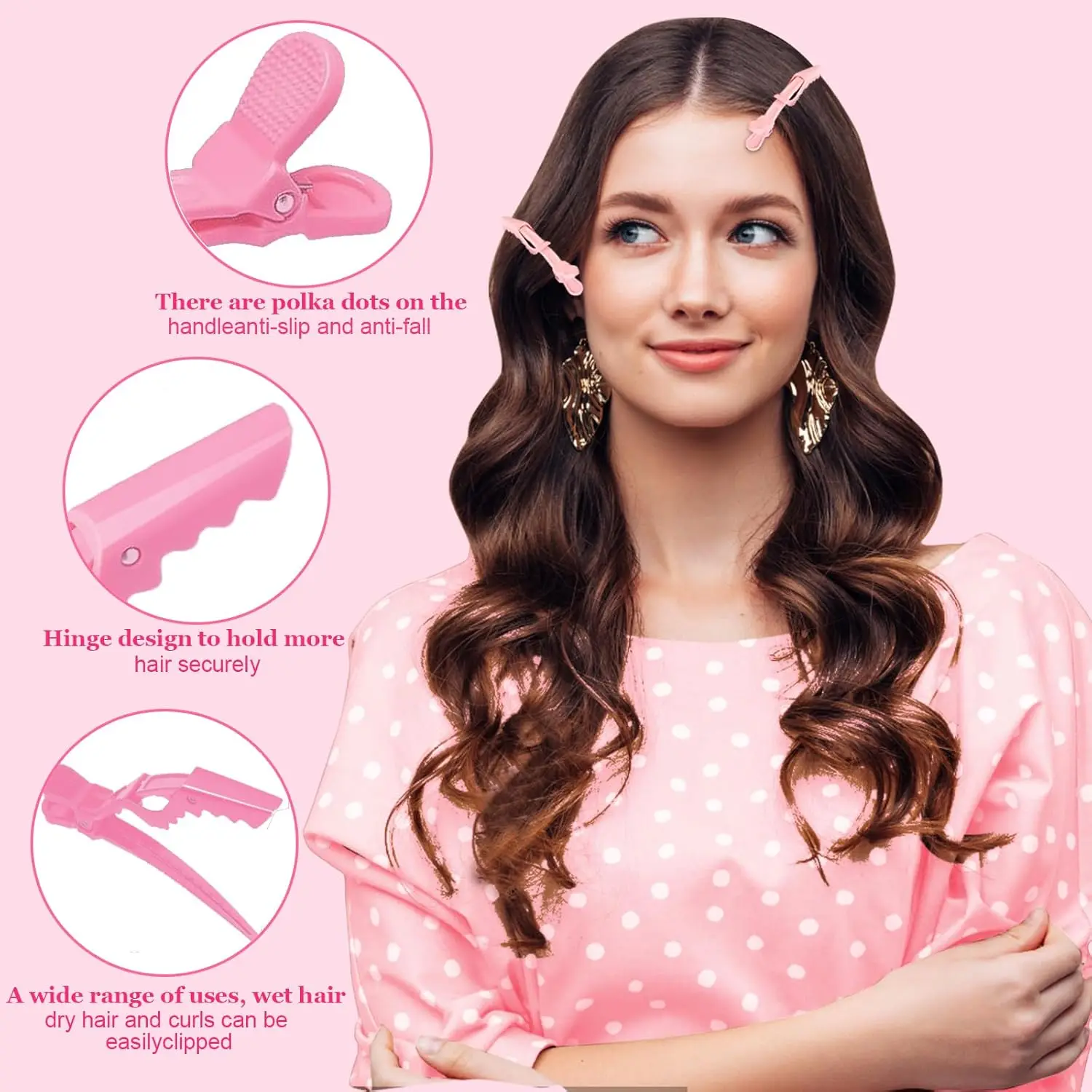 10 Pcs Hair Styling Comb Hair Brush Set - Bristle Slick Back Hair Brush Teasing Comb Rat Tail Comb with Gator Clips,Edge Brush